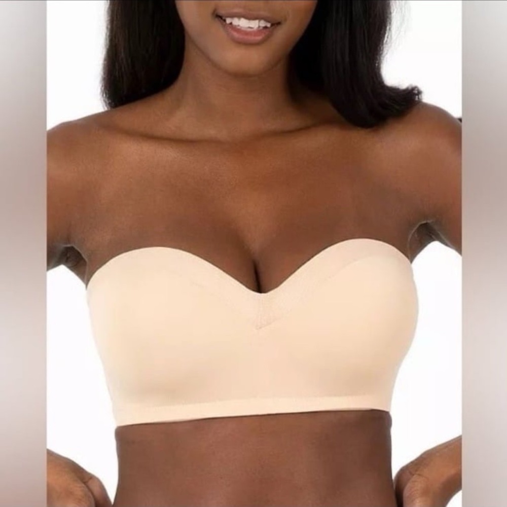 Lively 38D 32218 No-Wire Strapless Bra Toasted Almond Beige Convertible NEW - Picture 6 of 8